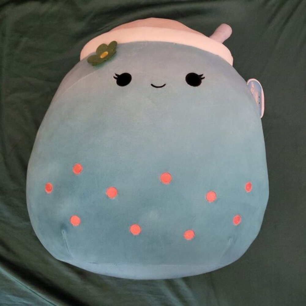 NWT 16" Stuffed Plush Squishmallow Jakarria the Blue Boba Tea